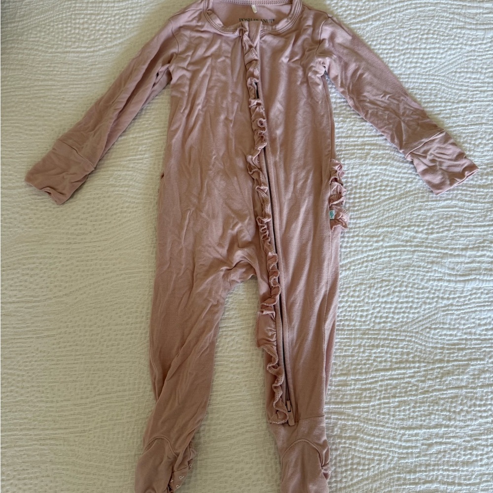 Posh Peanut Footie Ruffled Pajamas